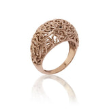 "ROMA 1947"  DIAMOND CUT FILIGREE DOME RING