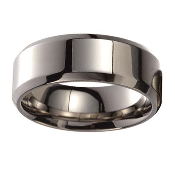 MEN'S HIGH POLISH TITANIUM BAND