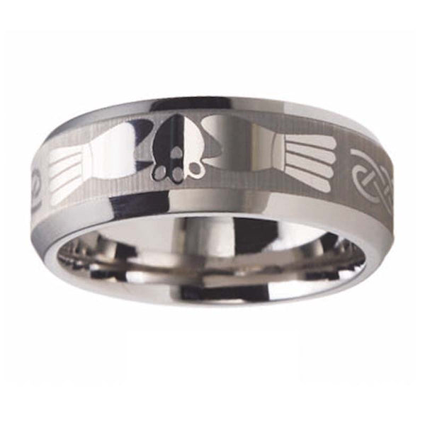 TITANIUM CLADDAGH WEDDING BAND