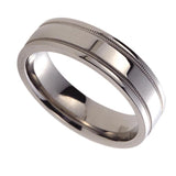 MEN'S GROOVED TITANIUM BAND