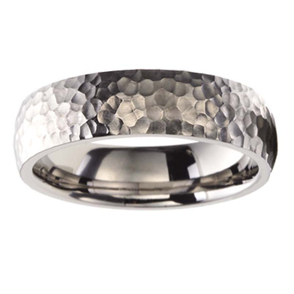 MEN'S HAMMERED TITANIUM BAND