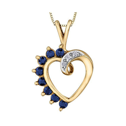 "SAPPHIRA " SAPPHIRE DIAMOND HEART