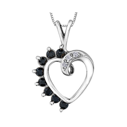 "Sascha" SAPPHIRE DIAMOND HEART PENDANT