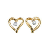 "Charlotte" DIAMOND HEART STUDS