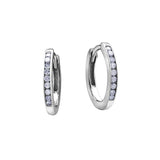 "Victoria" DIAMOND HUGGIE HOOPS