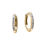 "Victoria" DIAMOND HUGGIE HOOPS
