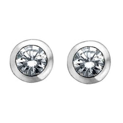 " Bethame" DIAMOND BEZEL STUDS