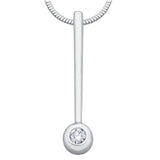 "SAM" BEZEL DIAMOND DROP PENDANT
