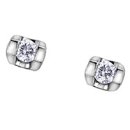 "Victoria" DIAMOND HUGGIE HOOPS