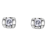 "Victoria" DIAMOND HUGGIE HOOPS