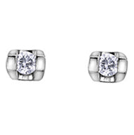 "Victoria" DIAMOND HUGGIE HOOPS