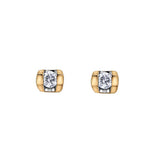 YELLOW GOLD DIAMOND STUDS