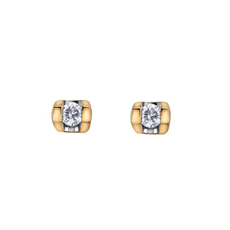 YELLOW GOLD DIAMOND STUDS