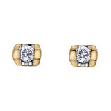 YELLOW GOLD DIAMOND STUDS