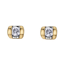 YELLOW GOLD DIAMOND STUDS