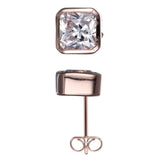 Reign CZ radiant cut Studs