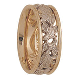 MEN'S TWO TONE SCROLL WEDDING BAND