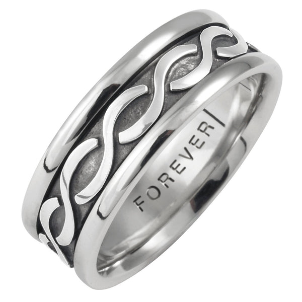 MEN'S CELTIC SERPENT'S WAVE WEDDING BAND