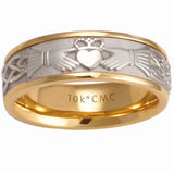 7.5 MM LADIES CLADDAGH WEDDING BAND
