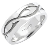 7 MM  MEN'S  TATTOO WEDDING BAND