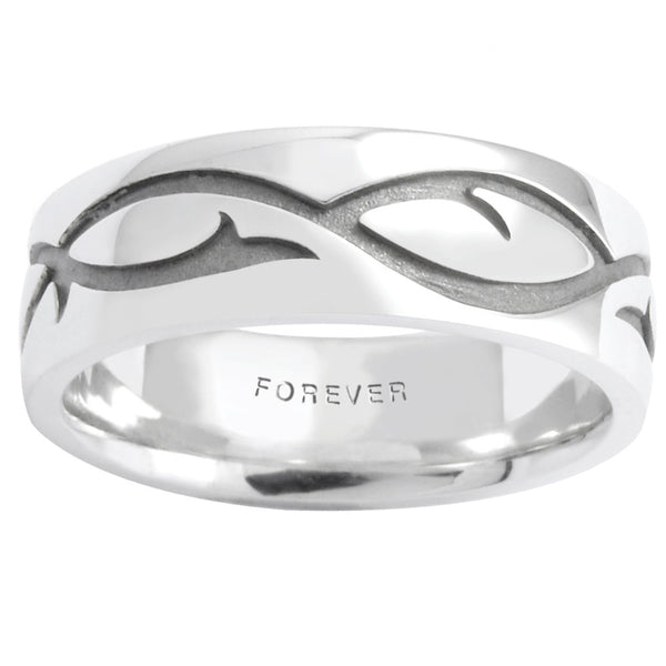 7 MM  MEN'S  TATTOO WEDDING BAND