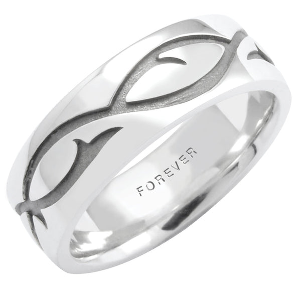 7 MM  MEN'S  TATTOO WEDDING BAND