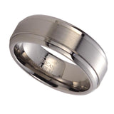 MEN'S DOMED SATIN TITANIUM BAND