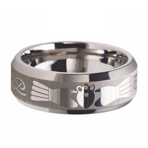 TITANIUM CLADDAGH WEDDING BAND