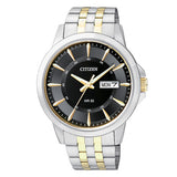 Men's Citizen Quartz Watch with Black Dial