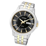 Men's Citizen Quartz Watch with Black Dial