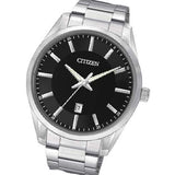 Men's Citizen Quartz Watch with Black Dial