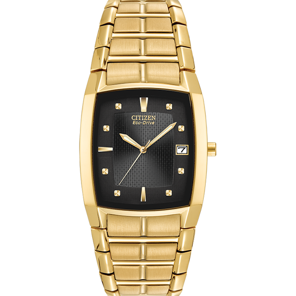 Paradigm Men's Gold-Tone Eco-Drive