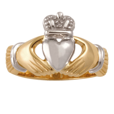 LADIES TWO-TONE CLADDAGH BAND