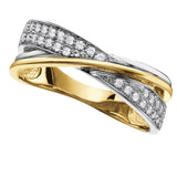 "ISABELLA" TWO-TONE DIAMOND RING