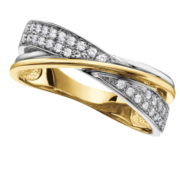 "ISABELLA" TWO-TONE DIAMOND RING