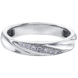 MEN'S WHITE GOLD DIAMOND BAND