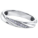 MEN'S WHITE GOLD DIAMOND BAND
