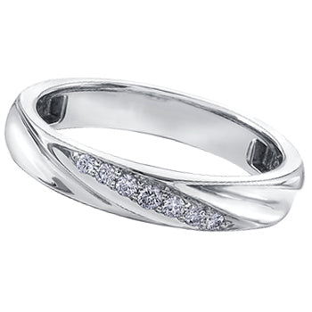 MEN'S WHITE GOLD DIAMOND BAND