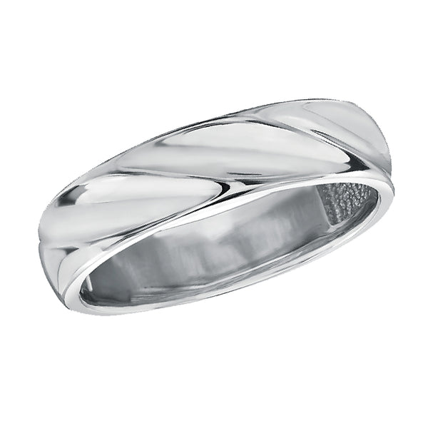 "LIAM" MEN'S WHITE GOLD BAND
