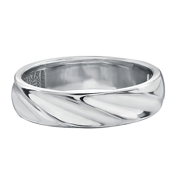 "LIAM" MEN'S WHITE GOLD BAND