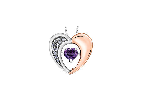 Amethyst & Diamond Pendant