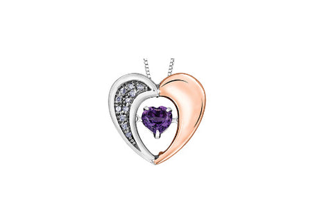 Amethyst & Diamond Pendant