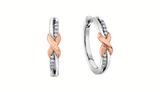 "ROSSIE" Two-Tone Diamond Hoops