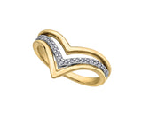 " VANESSA" "V" SHAPED DIAMOND RING