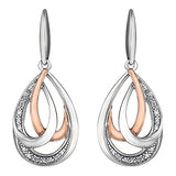 "SLYVIA" SILVER ROSE GOLD EARRINGS