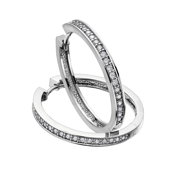 "SEANNA" DIAMOND HOOPS