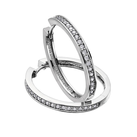 "SEANNA" DIAMOND HOOPS