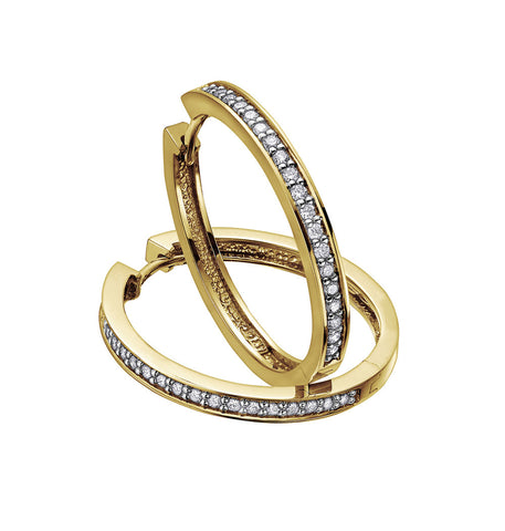 "HAILLEY" DIAMOND  HOOPS