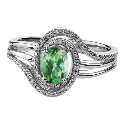 "EMMA" EMERALD & DIAMOND RING