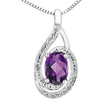 "HALLY" Amethyst & Diamond Pendant